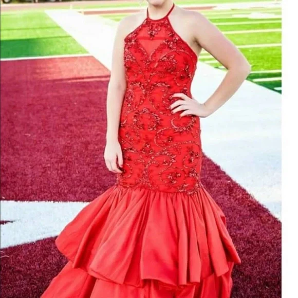 Sherri Hill | Dresses | Mermaid Style Red Prom Dress | Poshmark